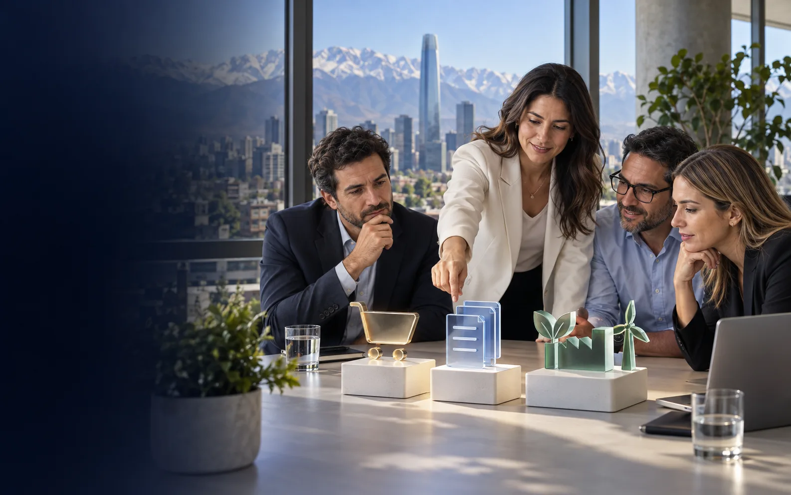 Equipo empresarial chileno conectando capacidades del ecosistema Cnores